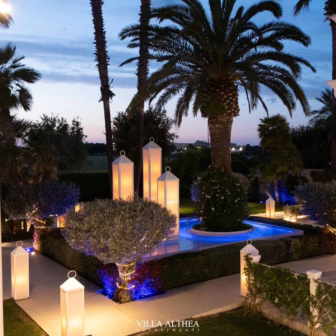 Home quando la notte si illumina di sogni e magia, villa althea diventa lo scenario perfetto per cele